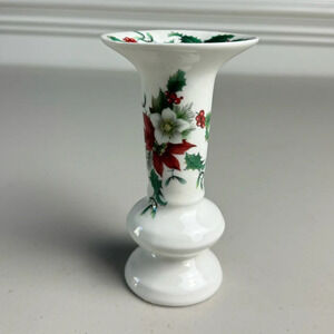 Vintage Griya Pusaka Raja Fine Bone Porcelain Holly leaf Small Vase